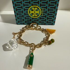 Tory Burch Gold Bag charm with martini charms